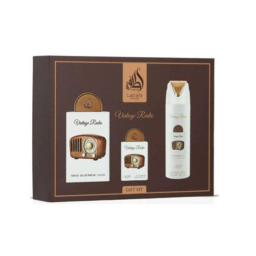 Lattafa Vintage Radio Unisex – 3-Piece Gift Set