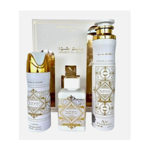 Lattafa Badee Al Oud Honor & Glory Men – 3-Piece Gift Set